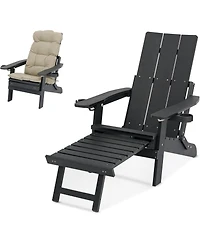 Maga Casa Premium Hips All-Weather Outdoor Chaise Lounge Chair, 5-Position Adjustable Folding Patio Recliner with Water-Repellent Cushion