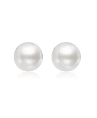 Miss Circle Women Freshwater Pearl White Gold Vermeil Studs
