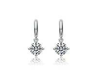 Rachel Glauber Dainty Gold Plated Cubic Zirconia Dangle Earrings