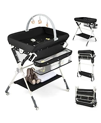Slickblue Baby Changing Table with Storage Bag Foldable Nursery Organizer