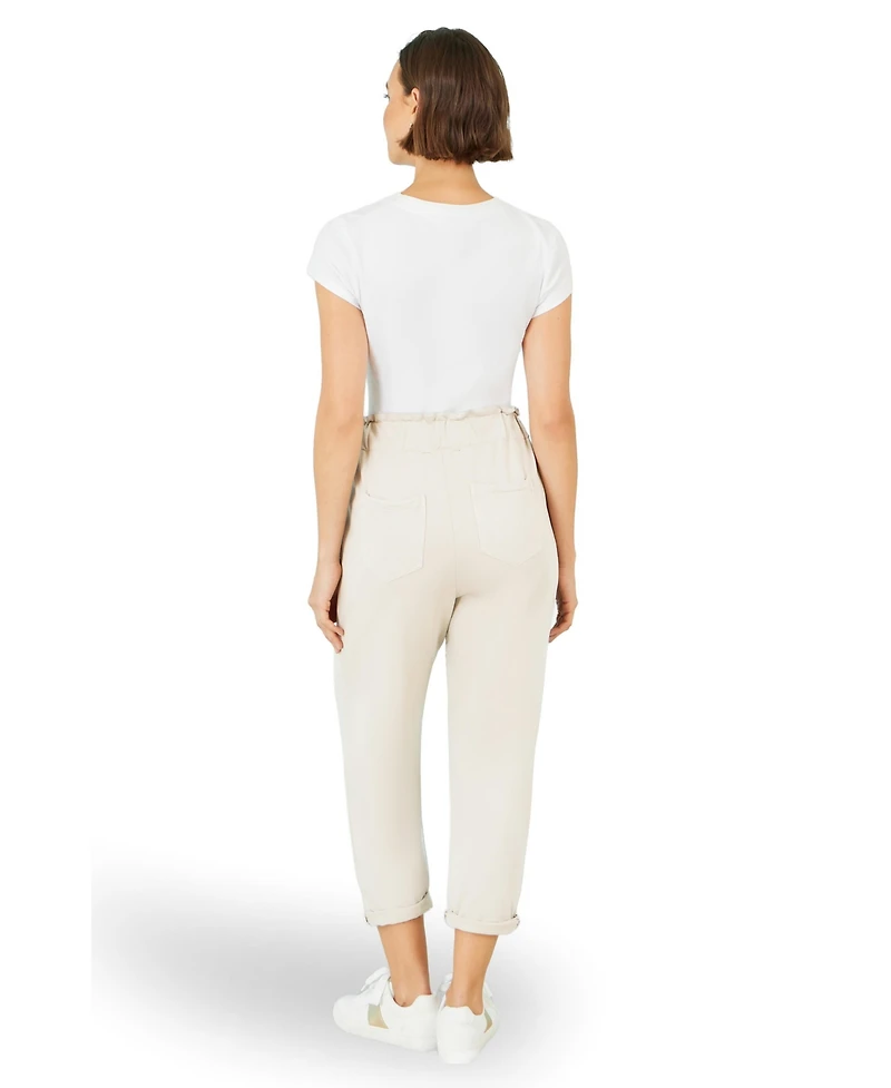 Yumi Women's Cotton Relaxed Stretch Trousers