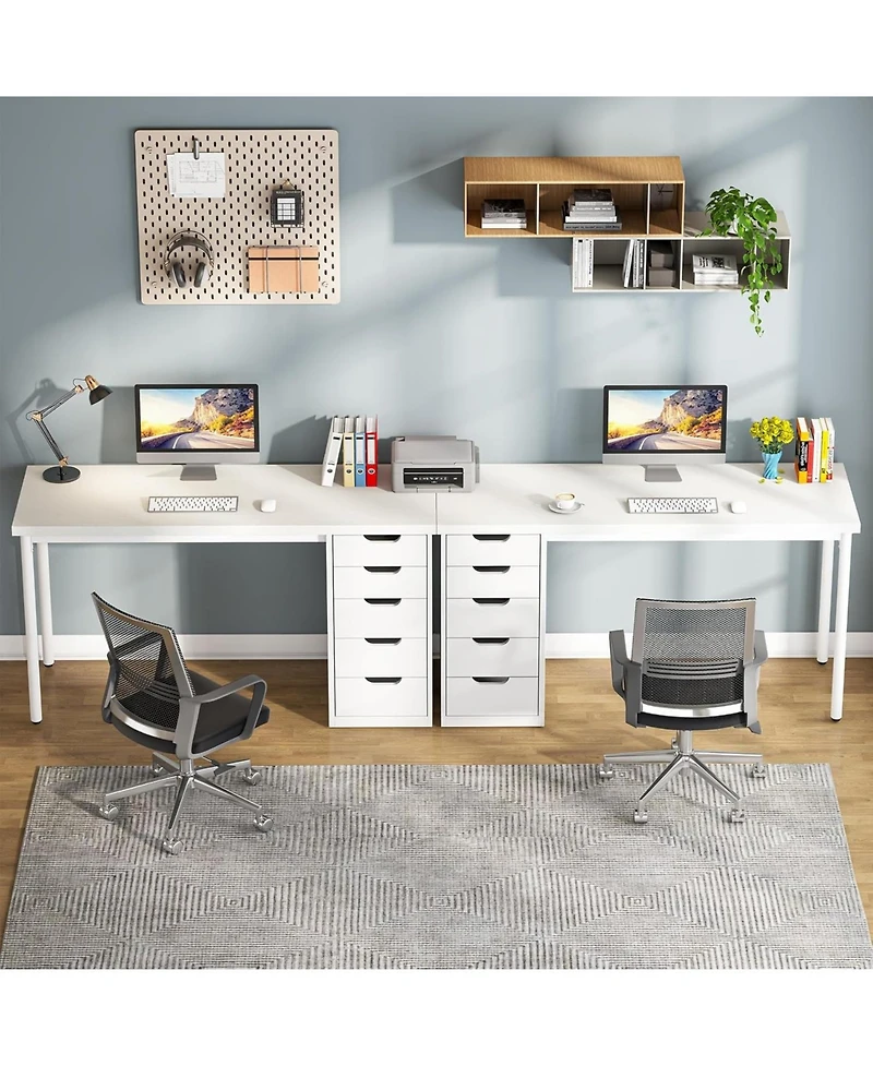 Tribesigns Computer Desk with 5 Drawers, Home Office Desk with Storage