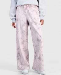 Almost Famous Juniors' Woodland Camo-Print Wide-Leg Sweatpants