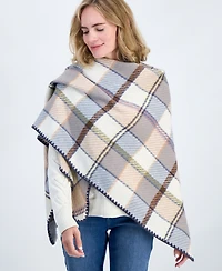 Style & Co Women's Overscale Plaid Woven Triangle Scarf, Macy's Exclusive