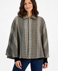 Style & Co Women's Plaid Houndstooth Topper, Macy's Exclusive