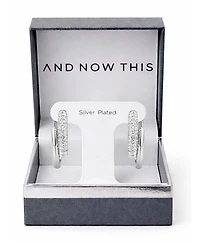 And Now This Crystal Bypass Hinged Hoop Earrings