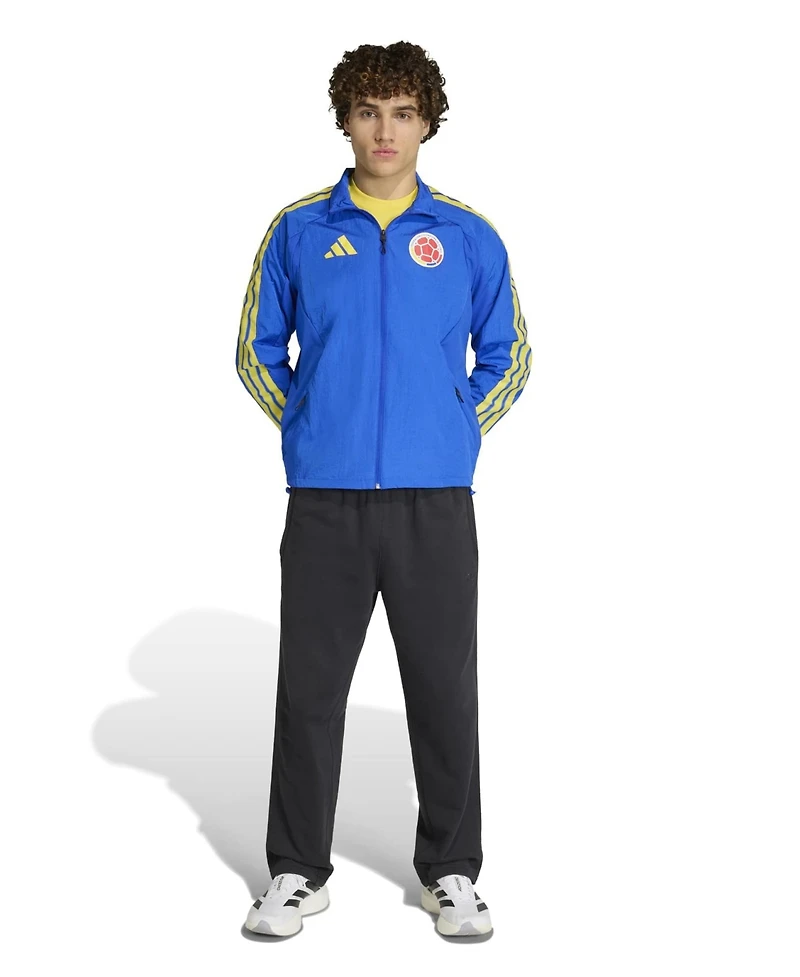 Adidas Men's Blue Colombia National Team 2026 Home Full-Zip Game Day Anthem Jacket