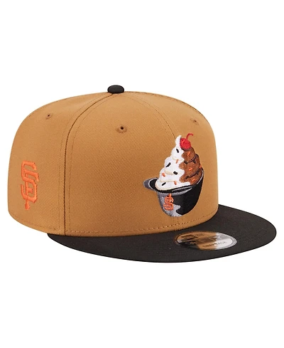 New Era Men's Khaki/Black San Francisco Giants Ice Cream 9FIFTY Snapback Hat