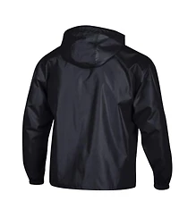 Champion Men's Black San Francisco 49ers Packable Hooded Windbreaker Half-Zip Jacket