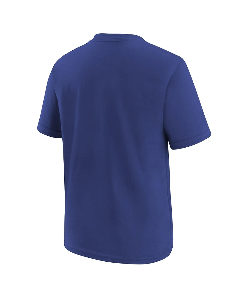 Nike Big Boys and Girls Royal Los Angeles Dodgers Large Logo T-Shirt