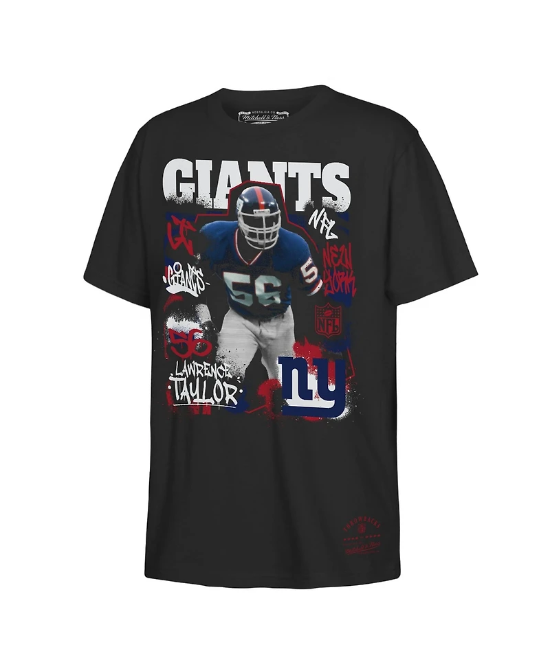 Mitchell & Ness Big Boys and Girls Lawrence Taylor Black New York Giants Star Player T-Shirt
