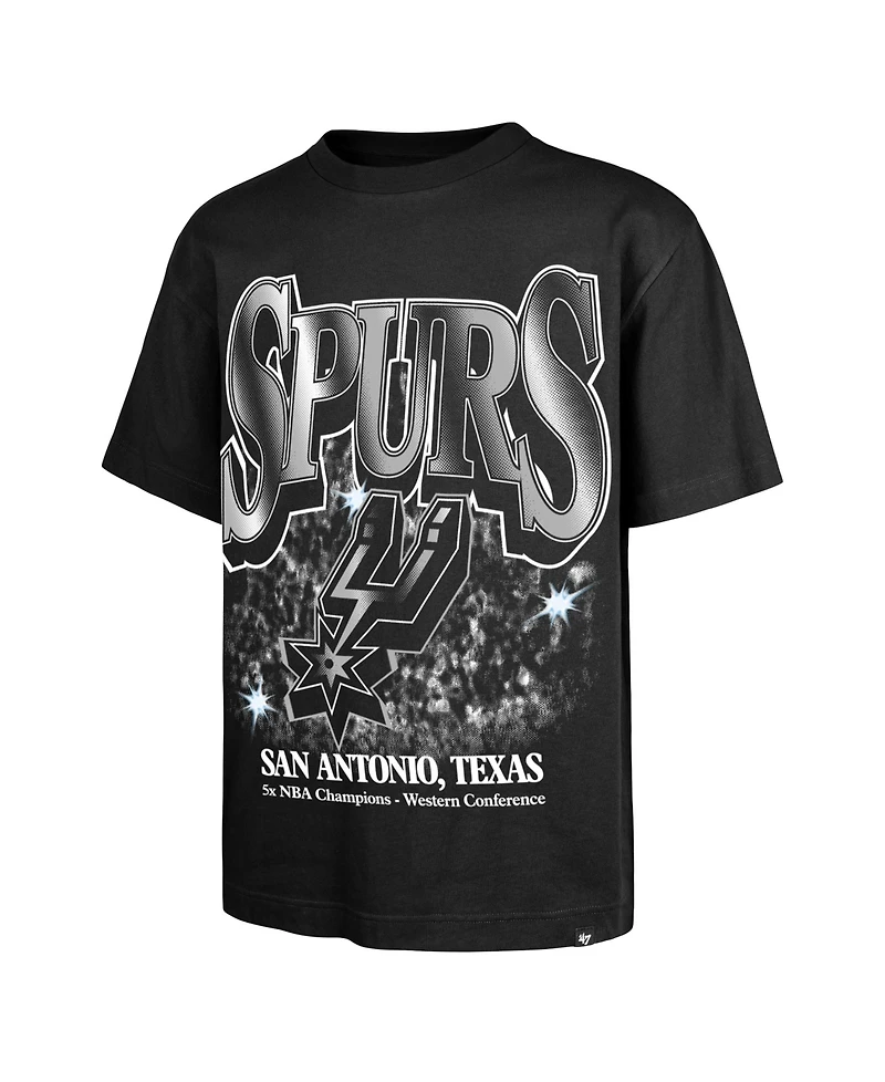 '47 Brand Men's Black San Antonio Spurs Past Champs Collection Flashbulb Foundation T-Shirt
