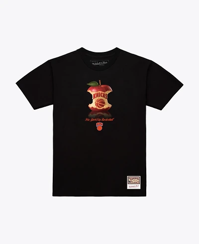 Mitchell & Ness Men's Black New York Knicks Court Apple T-Shirt