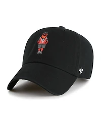 '47 Brand Men's Black Philadelphia Flyers Gritty Alternate Logo Clean Up Adjustable Hat
