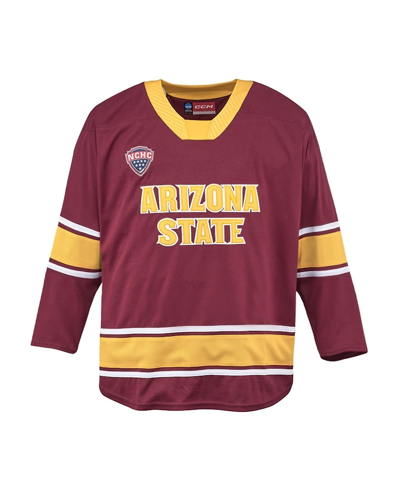 Ccm Men's Maroon Arizona State Sun Devils Replica Hockey Jersey