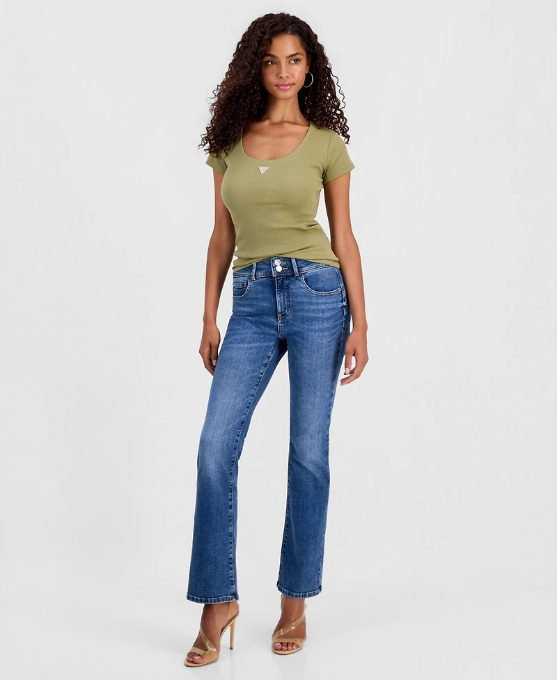 Guess Women's Shape Up Mid-Rise Bootcut Slim-Fit Jeans