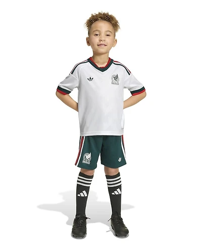 Adidas Toddler White Mexico National Team 2026 Away Replica Kit Set