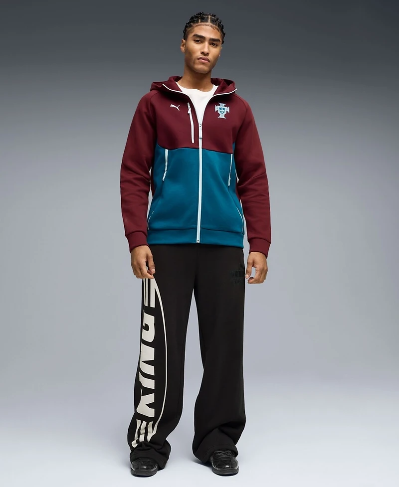 Puma Men's Maroon Portugal National Team Tech Full-Zip Hoodie