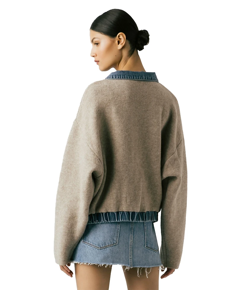 Blank Nyc Women's High Mock Collar Jacket