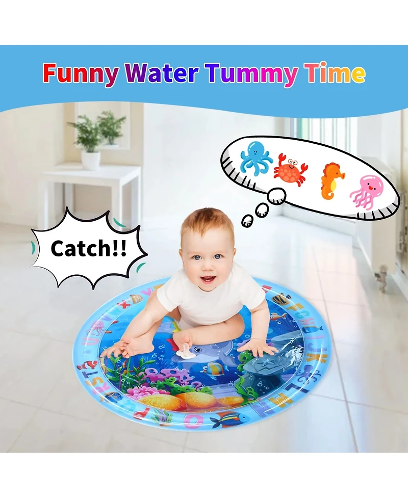 Cowin Tummy Time Water Mat for Baby Inflatable Activity Center