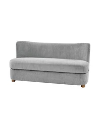 Hulala Home Pearce 63 Modern Upholstered Boucle Curved Loveseat Sofa.