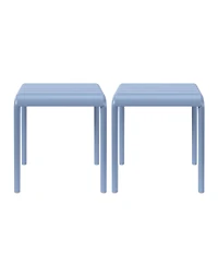 Plastic Modern Outdoor Patio Accent Side Tables (Set of 2)