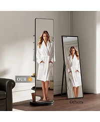 Laoties 69" Full Length Mirror with Stand, 360degree(s) Rotating Wood Freestanding for Bedroom and Living Room