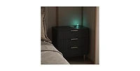 Lucky One 23"W Smart Nightstand with Charging Station, Voice-Controlled Night Light