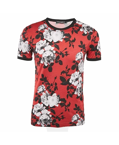 Pre-Owned Dolce & Gabbana Men's Pre-Owned Dolce and Gabbana Print Cotton Crewneck T-Shirt