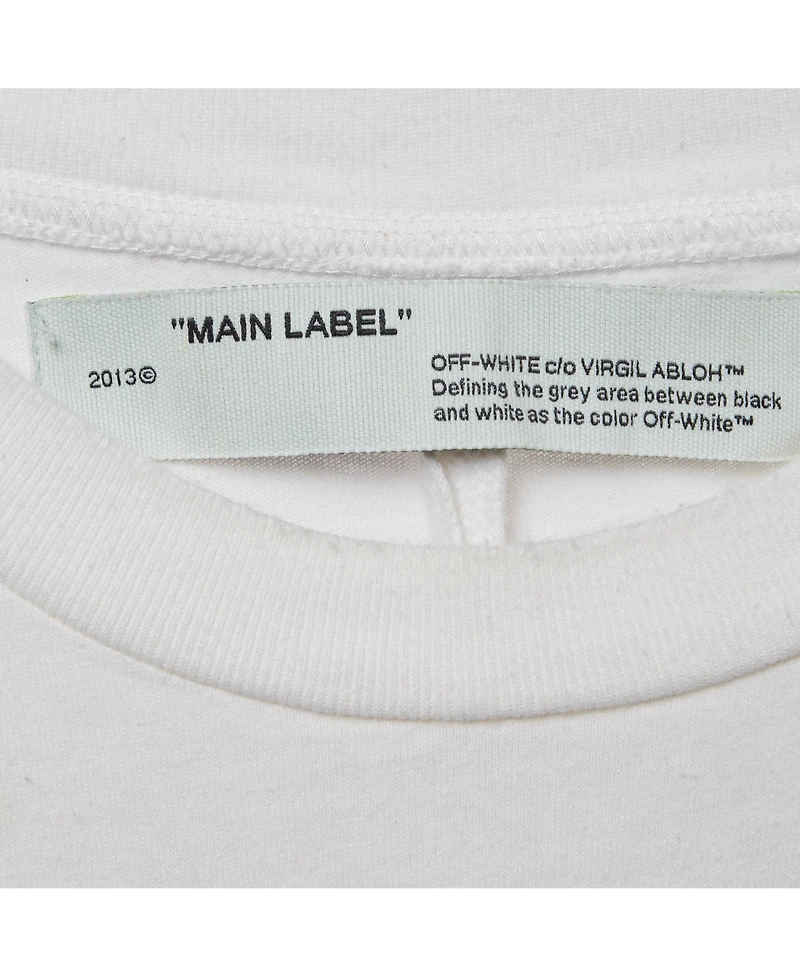Pre-Owned Off-White Men Print Cotton Half Sleeve T-Shirt