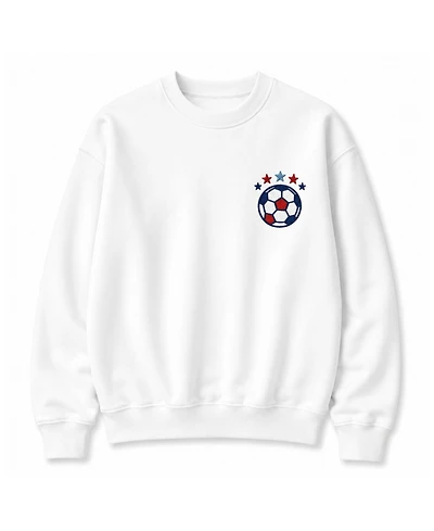 Bits and Bows Little/Big Unisex Usa Soccer Club Crewneck Sweatshirt