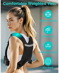 Aofar Weighted Vest Adjustable Straps Reflective Running Workout
