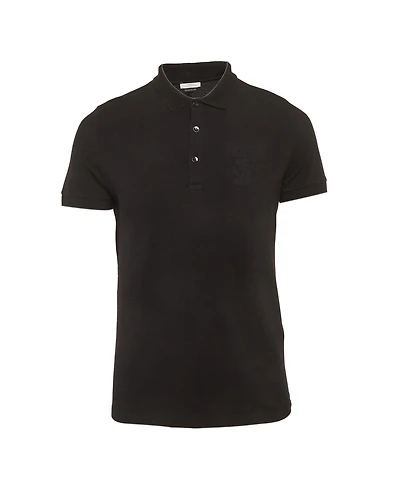 Pre-Owned Versace Men's Collection Medusa Embossed Cotton Polo T-Shirt