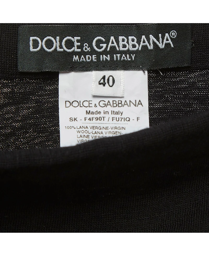 Pre-Owned Dolce & Gabbana Women's Jersey Ruched Pencil Skirt
