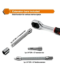 Xdovet Socket Ratchet Wrench Set Bit Metric Extension Bar Auto Repairing Household
