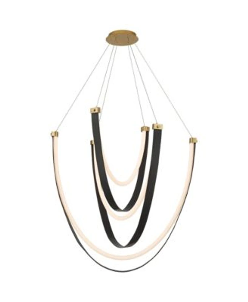 Possini Euro Design Galiva Leather Led Pendant Light