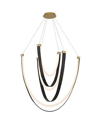 Possini Euro Design Galiva Leather Led Pendant Light