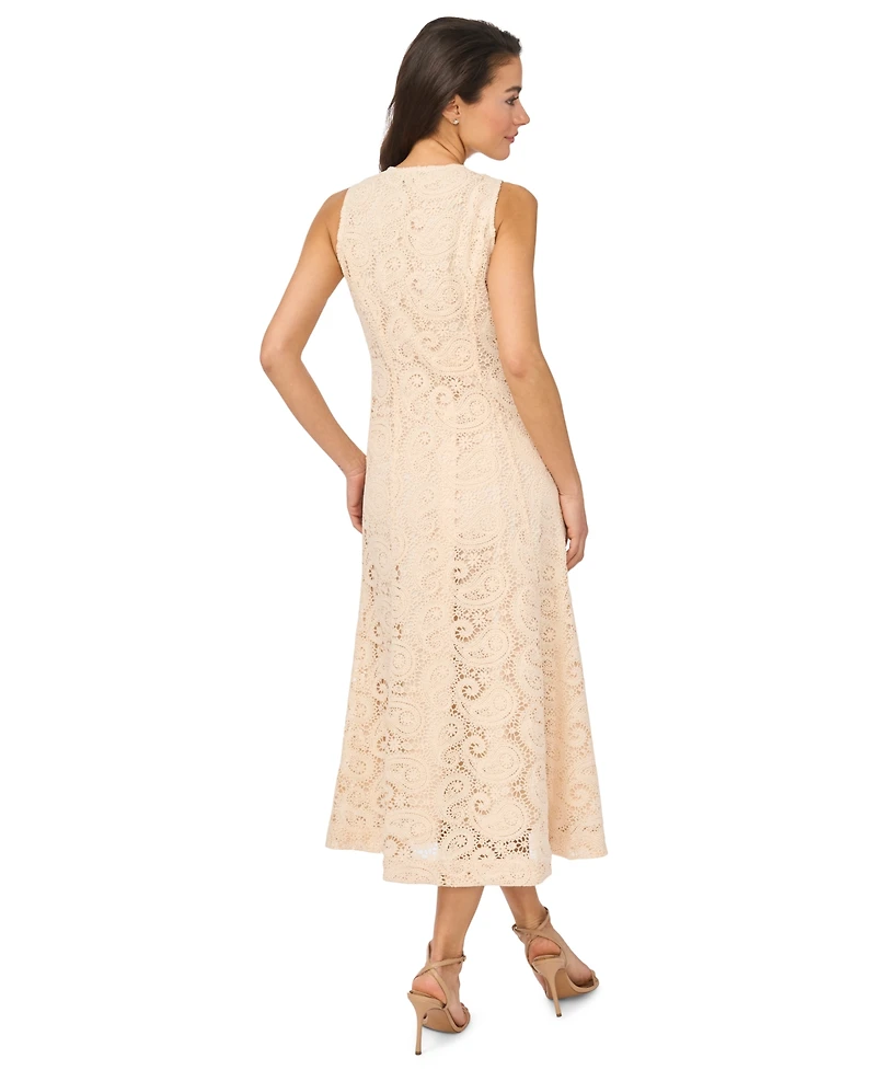 CeCe Women's Sleeveless V-Neck Midi Dress