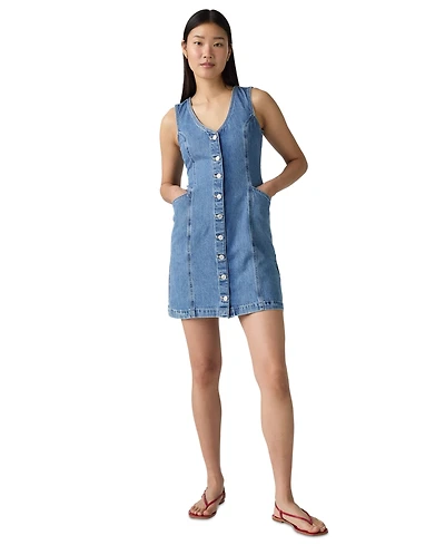Levi's Women's Vianna Denim Button-Front Vest Dress