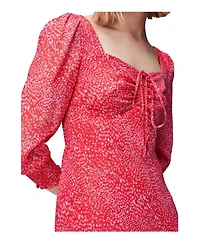 Whistles Women's Diagonal Leopard Midi Dress