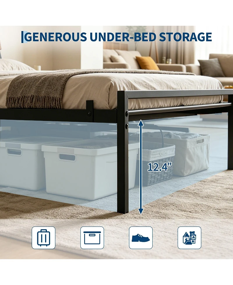 homfan Metal Platform Bed Frame