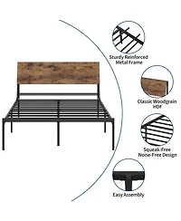 homfan Metal Platform Bed Frame