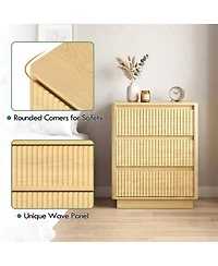 Streamdale Furniture (Set of 2) End Table with Usb C Charging Station and 3 Drawers