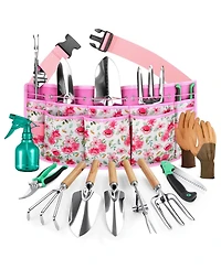 Xdovet Garden Tool Set Organizer Belt 10-Piece Rust-Proof Kit Gift