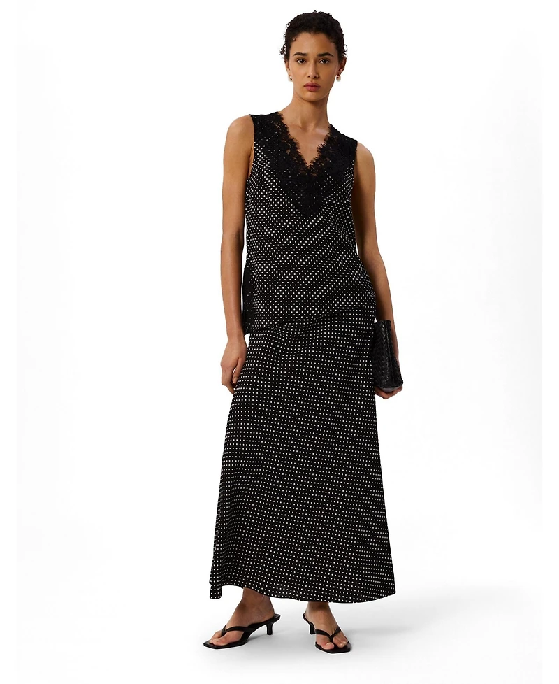 Whistles Women's Mini Spot Maxi Skirt