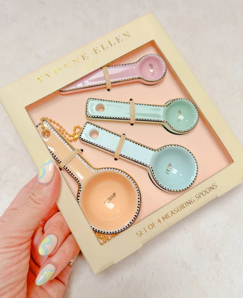 Yvonne Ellen Ceramic Measuring Spoons, Set of 4