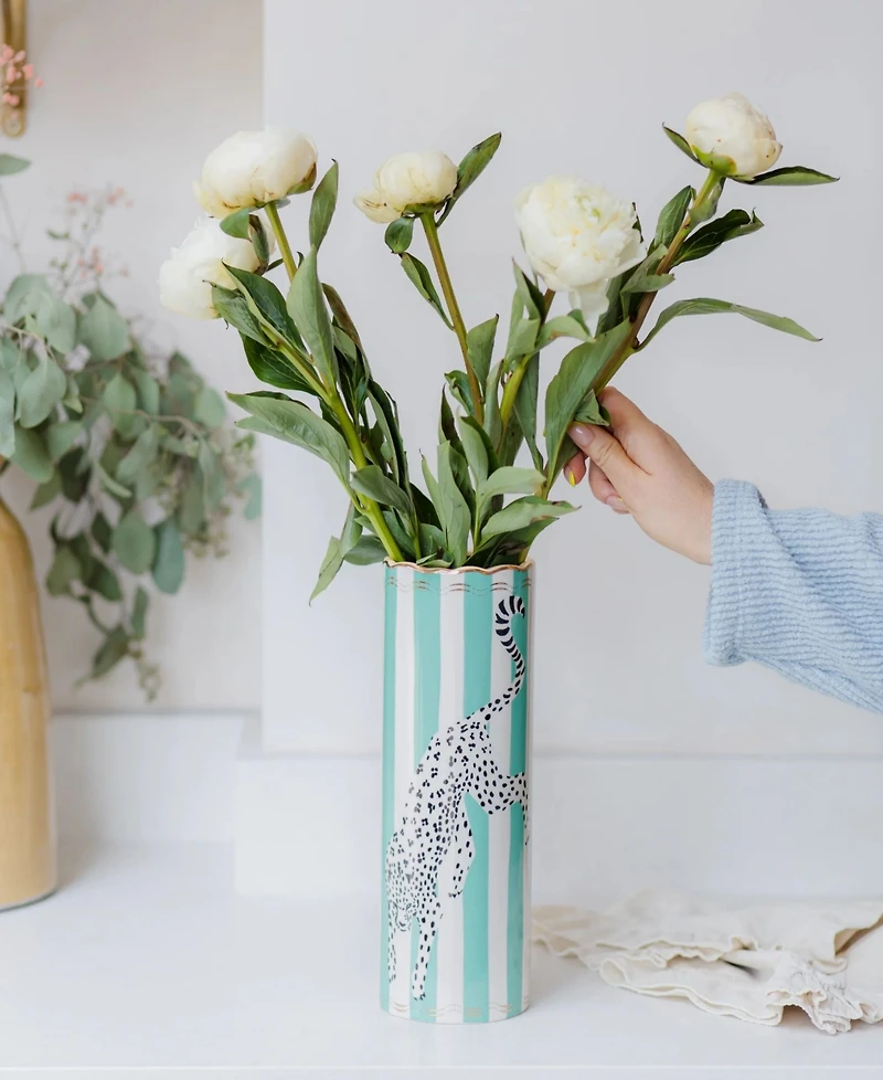 Yvonne Ellen Leopard Tall Flower Vase