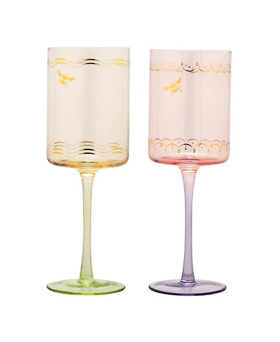 Yvonne Ellen Bee Wine Glasses, Set of 2