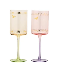 Yvonne Ellen Bee Wine Glasses, Set of 2