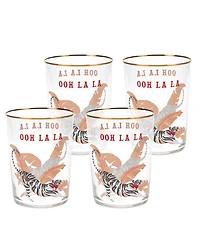 Yvonne Ellen Tiger Hi Ball Glasses, Set of 4